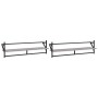 Wall shelves with bars 2 pcs Sonoma gray 100x25x30 cm by , Shelves and shelves - Ref: Foro24-836251, Price: 31,01 €, Discount: %