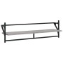 Wall shelves with bars 2 pcs Sonoma gray 100x25x30 cm by , Shelves and shelves - Ref: Foro24-836251, Price: 31,01 €, Discount: %