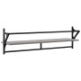 Wall shelves with bars 2 pcs Sonoma gray 100x25x30 cm by , Shelves and shelves - Ref: Foro24-836251, Price: 31,01 €, Discount: %