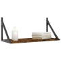 Wall shelf 2 units engineered wood smoked oak 60x25x25.5cm by , Shelves and shelves - Ref: Foro24-836335, Price: 32,74 €, Dis...