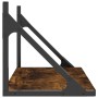 Wandregal 2 Einheiten, Holzwerkstoff, geräucherte Eiche, 60 x 25 x 25,5 cm von , Regale und Regale - Ref: Foro24-836335, Prei...