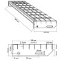 Galvanized steel grating step 80x24x7 cm by , Stair mats - Ref: Foro24-155684, Price: 42,99 €, Discount: %