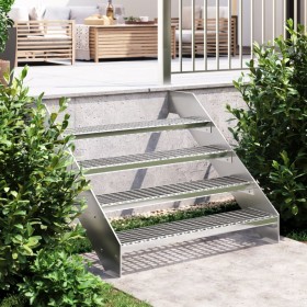 Galvanized steel grating step 100x24x7 cm by , Stair mats - Ref: Foro24-155686, Price: 57,84 €, Discount: %