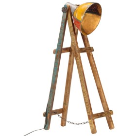 Multicolor floor lamp E27 solid mango wood by , Lamps - Ref: Foro24-345037, Price: 98,99 €, Discount: %