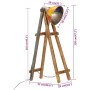 Multicolor floor lamp E27 solid mango wood by , Lamps - Ref: Foro24-345037, Price: 98,99 €, Discount: %