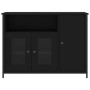 Aparador de madera de ingeniería negro 100x35x75 cm de , Aparadores - Ref: Foro24-835509, Precio: 98,41 €, Descuento: %