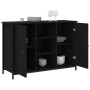 Black engineered wood sideboard 100x35x70 cm by , Sideboards - Ref: Foro24-835514, Price: 89,78 €, Discount: %