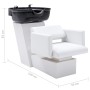 Washing chair with synthetic leather sink 129x59x82 cm by , Hairdressing chairs - Ref: Foro24-337178, Price: 288,33 €, Discou...