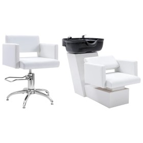 Synthetic leather hairdressing chair and sink by , Hairdressing chairs - Ref: Foro24-3080280, Price: 550,99 €, Discount: %