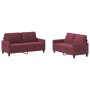 Sofa set with cushions 2 pieces red fabric by , Sofas - Ref: Foro24-3201450, Price: 439,99 €, Discount: %