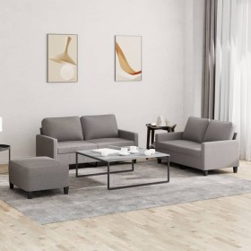 Sofa set with cushions 3 pieces taupe gray fabric by , Sofas - Ref: Foro24-3201459, Price: 514,99 €, Discount: %