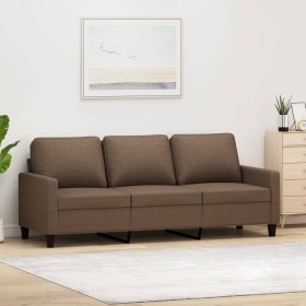 3-seater brown fabric sofa 180 cm by , Sofas - Ref: Foro24-359174, Price: 298,72 €, Discount: %