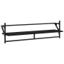 Estantes de pared con barras 2 unidades negro 100x25x30 cm de , Estantes y estanterías - Ref: Foro24-836248, Precio: 31,99 €,...