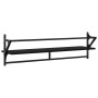 Estantes de pared con barras 2 unidades negro 100x25x30 cm de , Estantes y estanterías - Ref: Foro24-836248, Precio: 31,99 €,...