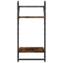 Wall shelves 2 levels bars 2 units smoked oak 30x25x65 cm by , Shelves and shelves - Ref: Foro24-836255, Price: 21,70 €, Disc...