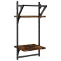 Wall shelves 2 levels bars 2 units smoked oak 30x25x65 cm by , Shelves and shelves - Ref: Foro24-836255, Price: 21,70 €, Disc...