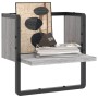 Sonoma gray wall shelf with bar 30x25x30 cm by , Shelves and shelves - Ref: Foro24-836281, Price: 11,99 €, Discount: %