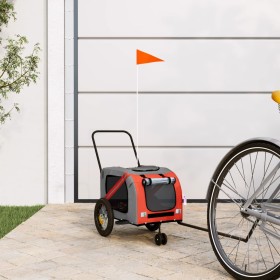 Pet Bicycle Trailer Iron Oxford Cloth Orange Black by , pet strollers - Ref: Foro24-93886, Price: 105,99 €, Discount: %