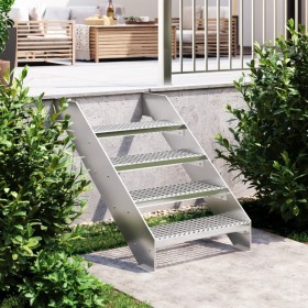 Peldaño de rejilla acero galvanizado 60x24x7 cm de , Alfombrillas para escalones - Ref: Foro24-155677, Precio: 35,99 €, Descu...