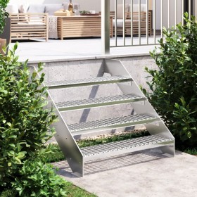 Galvanized steel grating step 90x24x7 cm by , Stair mats - Ref: Foro24-155680, Price: 42,99 €, Discount: %