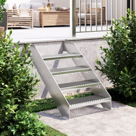 Galvanized steel grating step 60x24x7 cm by , Stair mats - Ref: Foro24-155682, Price: 37,56 €, Discount: %