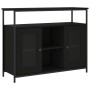 Aparador de madera de ingeniería negro 100x35x80 cm de , Aparadores - Ref: Foro24-835504, Precio: 109,81 €, Descuento: %