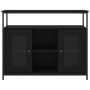 Aparador de madera de ingeniería negro 100x35x80 cm de , Aparadores - Ref: Foro24-835504, Precio: 109,81 €, Descuento: %