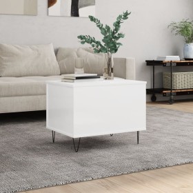 Plywood white glossy coffee table 60x44.5x45 cm by , Coffee table - Ref: Foro24-830950, Price: 61,41 €, Discount: %