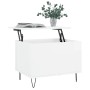 Mesa de centro madera contrachapada blanco brillo 60x44,5x45 cm de , Mesas de centro - Ref: Foro24-830950, Precio: 61,99 €, D...