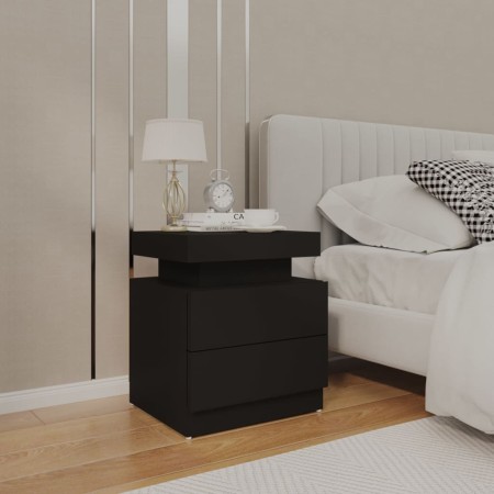 Black chipboard bedside table 45x35x52 cm by vidaXL, Nightstands - Ref: Foro24-326850, Price: 94,85 €, Discount: %