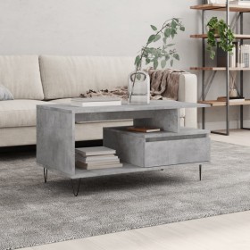 Mesa de centro madera contrachapada gris hormigón 90x49x45 cm de , Mesas de centro - Ref: Foro24-831024, Precio: 69,13 €, Des...