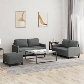 3-piece dark gray fabric sofa set with cushions by , Sofas - Ref: Foro24-3201453, Price: 520,80 €, Discount: %