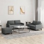 Set Sofas mit Kissen 3 Stück dunkelgrauer Stoff von , Sofas - Ref: Foro24-3201453, Preis: 490,63 €, Rabatt: %