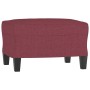 Three-piece sofa set with red wine fabric cushions by , Sofas - Ref: Foro24-3201458, Price: 516,62 €, Discount: %