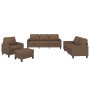 Sofagarnitur mit Kissen 4-teilig aus braunem Stoff von , Sofas - Ref: Foro24-3201439, Preis: 726,81 €, Rabatt: %