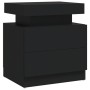 Black chipboard bedside table 45x35x52 cm by vidaXL, Nightstands - Ref: Foro24-326850, Price: 94,85 €, Discount: %