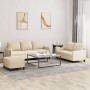 Set Sofas mit Kissen 3 Stück cremefarbener Stoff von , Sofas - Ref: Foro24-3201470, Preis: 572,51 €, Rabatt: %