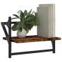 Wall shelves with 2 smoked oak bars 40x25x30 cm by , Shelves and shelves - Ref: Foro24-836240, Price: 20,42 €, Discount: %