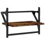 Wall shelves with 2 smoked oak bars 40x25x30 cm by , Shelves and shelves - Ref: Foro24-836240, Price: 20,42 €, Discount: %