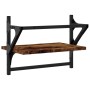 Wall shelves with 2 smoked oak bars 40x25x30 cm by , Shelves and shelves - Ref: Foro24-836240, Price: 20,42 €, Discount: %