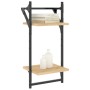 Wall shelves 2 levels bars 2 units Sonoma oak 30x25x65 cm by , Shelves and shelves - Ref: Foro24-836254, Price: 21,70 €, Disc...