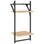 Wall shelves 2 levels bars 2 units Sonoma oak 30x25x65 cm by , Shelves and shelves - Ref: Foro24-836254, Price: 21,70 €, Disc...