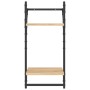 Wall shelves 2 levels bars 2 units Sonoma oak 30x25x65 cm by , Shelves and shelves - Ref: Foro24-836254, Price: 21,70 €, Disc...