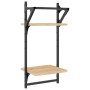 Wall shelves 2 levels bars 2 units Sonoma oak 30x25x65 cm by , Shelves and shelves - Ref: Foro24-836254, Price: 21,70 €, Disc...