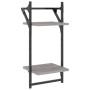 Wall shelves 2 levels bars 2 units gray Sonoma 30x25x65 cm by , Shelves and shelves - Ref: Foro24-836256, Price: 26,29 €, Dis...