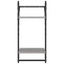 Wall shelves 2 levels bars 2 units gray Sonoma 30x25x65 cm by , Shelves and shelves - Ref: Foro24-836256, Price: 26,29 €, Dis...