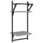 Wall shelves 2 levels bars 2 units gray Sonoma 30x25x65 cm by , Shelves and shelves - Ref: Foro24-836256, Price: 26,29 €, Dis...