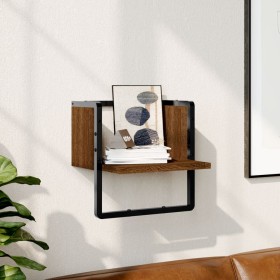 Wall shelf with oak brown bar 30x25x30 cm by , Shelves and shelves - Ref: Foro24-836282, Price: 11,68 €, Discount: %