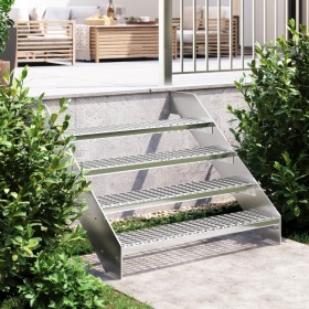 Galvanized steel grid step 100x24x7 cm by , Stair mats - Ref: Foro24-155681, Price: 52,70 €, Discount: %