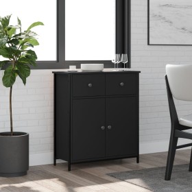 Black engineered wood sideboard 70x30x80 cm by , Sideboards - Ref: Foro24-835524, Price: 88,45 €, Discount: %